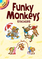 Funky Monkeys Stickers 048647125X Book Cover