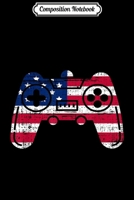 Composition Notebook: Vintage Gamepad American USA Flag Video Game Cool Love Gift Journal/Notebook Blank Lined Ruled 6x9 100 Pages 1706065191 Book Cover