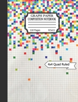 Graph paper composition notebook: Grid Paper Composition Notebook with beautiful colored cover pages-(KIDS, GIRLS, BOYS, STUDENT)- Quad Ruled(4x4) 110 Sheets (Large, 8.5 x 11) 1706612419 Book Cover