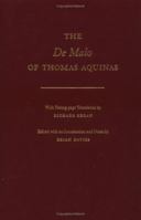 The De Malo of Thomas Aquinas 0195091825 Book Cover