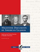 Milestone Documents of American Leaders-Volume 4 1935306146 Book Cover