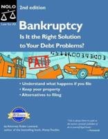 Bankruptcy : Is It the Right Solution to Your Debt Problems? (Quick & Legal Series) 0873374495 Book Cover