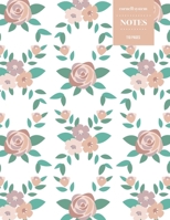 Cornell System Notes 110 Pages: Vintage Floral Notebook for Professionals and Students, Teachers and Writers - Light Pink Climbing Roses Pattern 1087479533 Book Cover