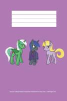 Unicorn College Ruled Composition notebook For Girly Girls - 100 Pages 6x9 107908360X Book Cover