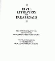 Civil Litigation For Paralegals (West's Paralegal Series) 0538703717 Book Cover