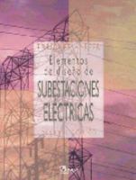 Elementos de diseno de subestaciones electricas/ Elements of Design of Electrical Substations 9681862228 Book Cover