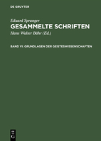 Grundlagen Der Geisteswissenschaften 3484701234 Book Cover