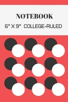 Notebook: Red with Black & White Dots Cover 6 X 9 College Ruled 100 Pages Composition Notebook Journal Memo Book 169273413X Book Cover