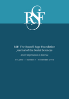 RSF: The Russell Sage Foundation Journal of the Social Sciences: Severe Deprivation in America 0871545012 Book Cover