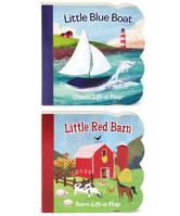 Little Red Barn and Little Blue Boat 2 Pack: Chunky Lift a Flap Board Book 2 Pack 1680521632 Book Cover