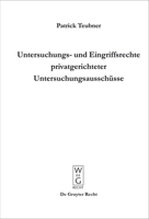 Untersuchungs- Und Eingriffsrechte Privatgerichteter Untersuchungsaussch�sse 3899496795 Book Cover
