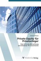 Private Equity für Privatanleger 3639391969 Book Cover