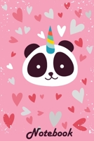 Notebook: Cute Panda Bear Kawaii Composition Notebook Japanese Otaku Anime lovers 120 Blank lined pages 6 x 9 Journal Planner organizer School 166036325X Book Cover