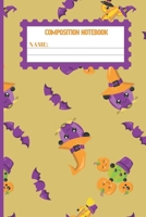 Composition Notebook: Halloween gifts for women, men, kids, adults and girls: cute & elegant Chenin colored pattern college ruled lined paper to write in. 1691110035 Book Cover
