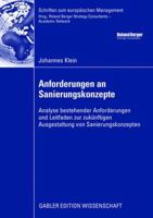 Anforderungen an Sanierungskonzepte: Analyse Bestehender Anforderungen Und Leitfaden Zur Zukunftige Ausgestaltung Von Sanierungskonzepten 3834912212 Book Cover