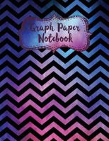 Graph Paper Notebook: Watercolor Blue Black Chevron Square 5x5 Square Grid 1723882534 Book Cover