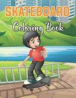 Skateboard Coloring Book: Skateboarding Art, Skate Designs 40+ Unique Pages to Color at home . Vol-1 B08WJPL556 Book Cover