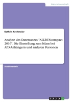 Analyse des Datensatzes ALLBUScompact 2016. Die Einstellung zum Islam bei AfD-Anhängern und anderen Personen 3346453790 Book Cover