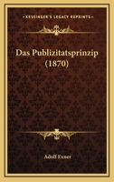 Das Publizitatsprinzip (1870) 1145105785 Book Cover