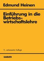 Einfuhrung in Die Betriebswirtschaftslehre 3322829294 Book Cover