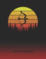 Monthly Planner: Archery Athlete | 2 Year Planning for Jan 2020 to Dec 2021 | Retro Vintage Sunset Cover | January 20 - December 21 | Planning ... | Plan Days, Set Goals & Get Stuff Done 1692627600 Book Cover