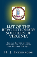 List of the Colonial Soldiers of Virginia 080630099X Book Cover