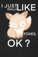 I Just Really Like Foxes Ok: A cool gift to the person that came to your mind right now he might like it. 1656105039 Book Cover