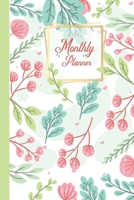 F4 Monthly Planner Flowers: Two Year - Monthly Calendar Planner 6 x 9'' 24 Months For Academic Agenda Schedule Organizer 1704312655 Book Cover