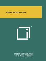 Greek Horoscopes (Memoirs of the American Philosophical Society) 1258167174 Book Cover