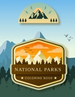 National Parks Coloring Book: Wild Beautiful Nature Landscapes with Animals and Plants for Adults and Kids Recreation B08ZBLYCGQ Book Cover