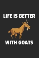 Ziege Notizbuch: Ziege Notizbuch f�r Liebhaber / Notizheft / Notizblock A5 (6x9in) Dotted Notebook / Punkteraster / 120 gepunktete Seiten 1673742157 Book Cover
