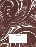 Notebook: 8.5 x 11 -150 Pages -  One Subject - College Ruled Composition Notebook For Writing and Note Taking For Kids, Teens and Adults - Maroon & White  Marbling Art Design Matte Cover 169631495X Book Cover