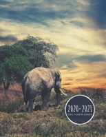 2020-2021 Two Year Planner: Sunset Elephant Planner January 1, 2020 to December 31, 2021 Weekly & Monthly Planner + Calendar Views Exotic Animal 2 Year Calendar 24 Month Agenda Planner Gift For Elepha 1677432713 Book Cover