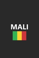 Mali: Flag Country Africa African Stylish Sketchbook Journal for Drawing, Sketching, Doodling, & Painting Art Book 6x9 Inches 120 Pages Gift 1660810957 Book Cover