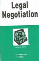 Legal Negotiation: In A Nutshell (Nutshell Series) 0314154175 Book Cover