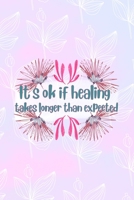 It's Ok If Healing Takes Longer Than Expected: All Purpose 6x9 Blank Lined Notebook Journal Way Better Than A Card Trendy Unique Gift Pink Rainbow Texture Self Care 1704268656 Book Cover