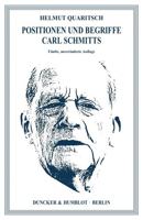 Positionen Und Begriffe Carl Schmitts 3428154258 Book Cover