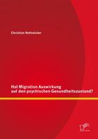 Hat Migration Auswirkung Auf Den Psychischen Gesundheitszustand? 3842880154 Book Cover