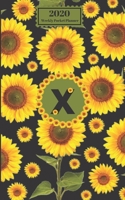 2020 Weekly Pocket Planner : Sunflowers Personalized Monogram Initial X Letter X Names Agenda Appointment Calendar Organizer and Journal for Writing 1653605448 Book Cover