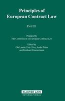 Principles of European Contract Law - Part III 9041119612 Book Cover