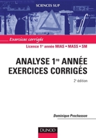 Analyse 1ère année : Exercices corrigés 2100070223 Book Cover