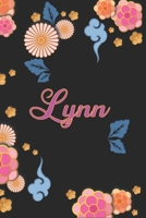 Lynn: Notizblock, Personalisiertes Tagebuch mit Vornamen f�r M�dchen und Frauen, 100-seitiges Notizbuch 6x9 (15x23cm) mit chinesischem Blumenmuster. 1661639518 Book Cover