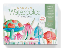 Watercolor the Easy Way Paint-Your-Own Watercolor Cards Garden: Notecard Paint Kit with Paint and Brush Included 0764371711 Book Cover