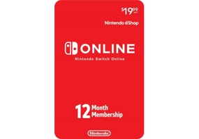 Nintendo E-Shop Switch Online 12 Month Sub Card