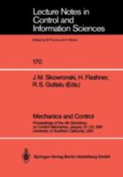 Mechanics and Control (Lecture Notes in Control & Information Sciences) 3540549544 Book Cover