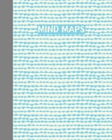 Mind Maps: Notebook for Mind Mapping, Brainstorming, and Visual Thinking at Work, School, and Home with Playful Abstract Sketch Cover Design in Aqua Blue 1671888472 Book Cover