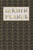 Terminplaner: f�r das Jahr 2020 - Planer, Taschenkalender f�r Januar bis Dezember - Studienplaner im edlen schwarz goldenen Muster mit Schrift aus Blumen - Plane, Organisiere und notiere 1709760168 Book Cover