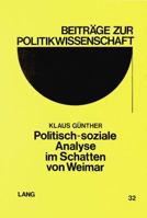 Politisch-Soziale Analyse Im Schatten Von Weimar 3820452036 Book Cover