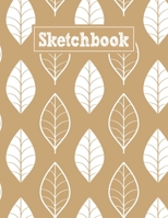 Sketchbook: 8.5 x 11 Notebook for Creative Drawing and Sketching Activities with Leaves Themed Cover Design 1659330122 Book Cover