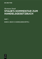 (Buch 3: Handelsgeschäfte.) 3112388259 Book Cover